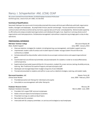 Nancy J Schaperkotter Resume 2 - Updated 3-4 | PDF