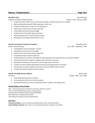 Nancy J Schaperkotter Resume 2 - Updated 3-4 | PDF