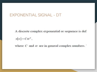 EXPONENTIAL SIGNAL - DT
 