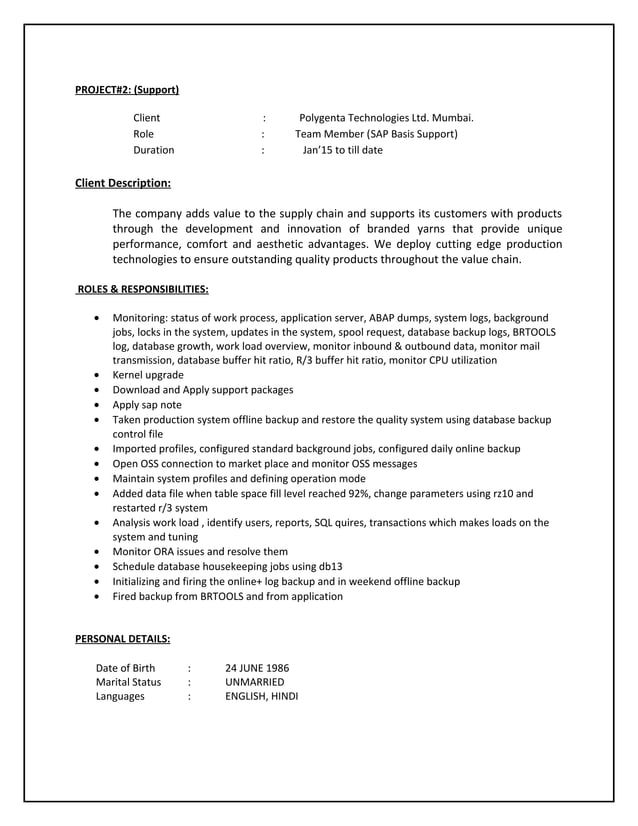 Rohit Singh(sap basis) | PDF