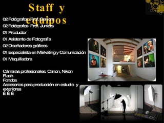 Nosotros NUESTRA MISIÓN   Brindar el mejor servicio de producción de imágenes, teniendo como base una esmerada atención al cliente, la innovación constante, cuidado de los detalles, cumplimiento de los plazos establecidos en el contrato, asesoramiento integral en el servicio y el uso de equipos de alta tecnología.   NUESTRA VISIÓN   Ser reconocidos como (el estudio líder en la región) el mejor estudio de fotografía profesional del norte del país, líder en tecnología, atención y originalidad, a través del fortalecimiento de nuestro compromiso con el cliente. Constituirnos en el estudio más respetado y atractivo para desarrollar una carrera profesional en el ámbito de la fotografía profesional.    