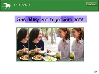 1-4 FINAL -S

She
She eats. eat together. eats.
They

40

 