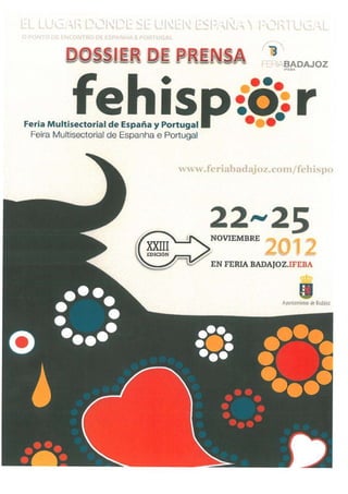 Dossier de prensa Fehispor 2012
