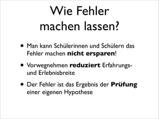 Fehler im Unterricht konstruktiv nutzen