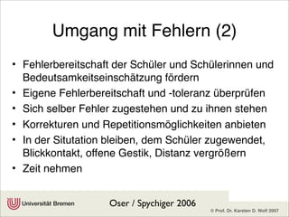 Fehler im Unterricht konstruktiv nutzen