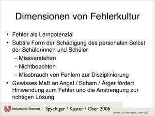 Fehler im Unterricht konstruktiv nutzen