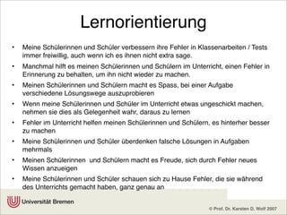 Fehler im Unterricht konstruktiv nutzen