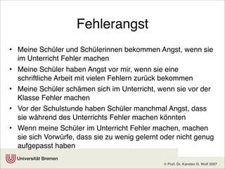 Fehler im Unterricht konstruktiv nutzen