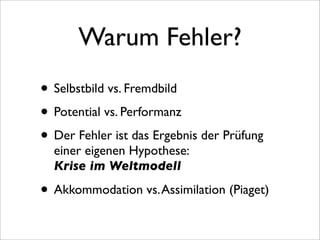 Fehler im Unterricht konstruktiv nutzen