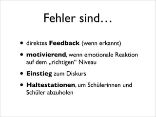 Fehler im Unterricht konstruktiv nutzen