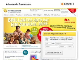 © 121WATT - André Goldmann
Adressen in Formularen
 