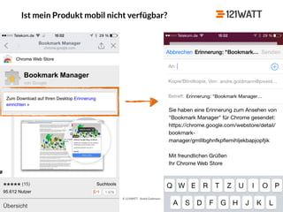© 121WATT - André Goldmann
Ist mein Produkt mobil nicht verfügbar?
 