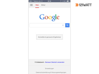 © 121WATT - André Goldmann
131
Anmelden & genauere Ergebnisse
 