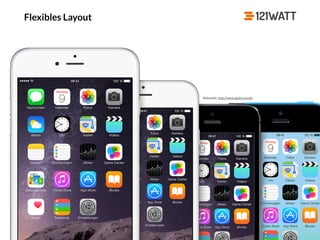 © 121WATT - André Goldmann
Flexibles Layout
Bildquelle: http://www.apple.com/de
 