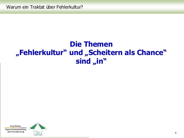 Gute Fehlerkultur braucht WERTEorientierte Führung