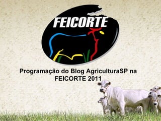 Programação do Blog AgriculturaSP na FEICORTE 2011 