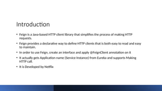 Introduction to FeignClient setup guide and basics | PPTX
