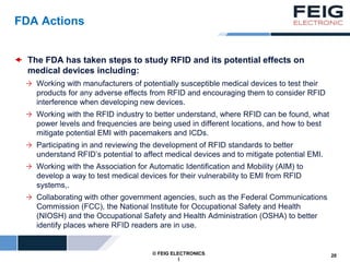SAFETY CONSIDERATIONS FOR RFID IN HEALTHCARE MEDICAL DEVICES by FEIG ...