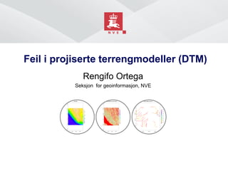 Feil i projiserte terrengmodeller (DTM)
Rengifo Ortega
Seksjon for geoinformasjon, NVE
 