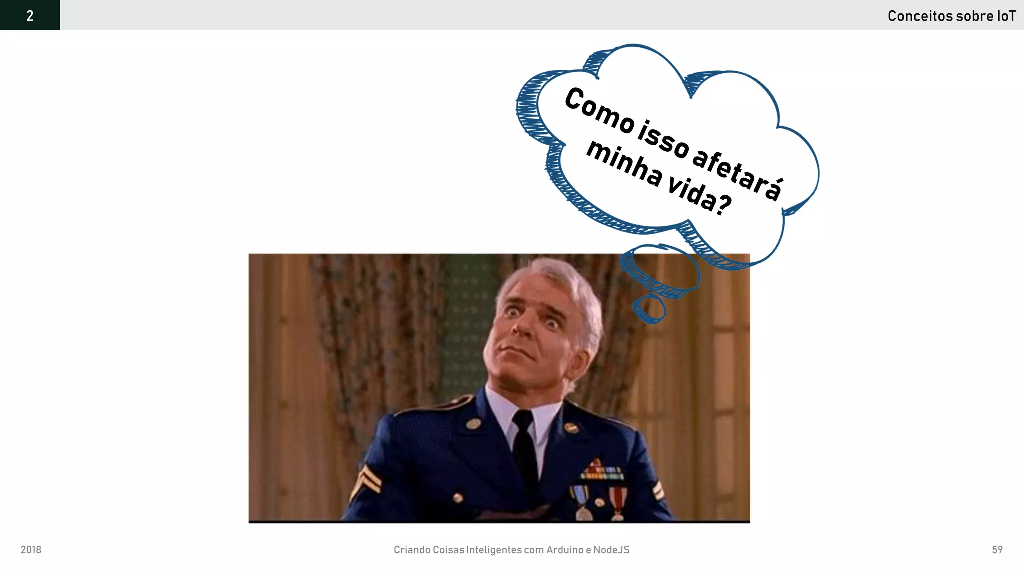 2018 Criando CoisasInteligentes com Arduino e NodeJS 59
Conceitos sobre IoT2
 