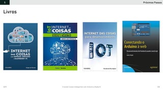 2019 Criando Coisas Inteligentes com Arduino e NodeJS 128
Próximos Passos5
https://github.com/orlewilson/arduino-nodejs-docker/projeto-01
Livros
 