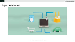 2019 Criando Coisas Inteligentes com Arduino e NodeJS 32
O que realmente é
Conceitos sobre IoT2
 