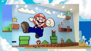 Criaremos uma reprodução do cenário do jogo “Super Mario
Word” nas paredes internas e externas da sala de aula.
 