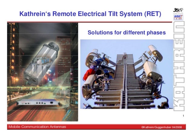 1
©Kathrein/Guggenhuber 04/2008
Kathrein‘s Remote Electrical Tilt System (RET)
Solutions for different phases
 