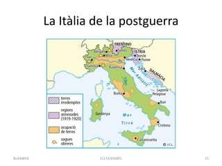 La Itàlia de la postguerra
ELS FEIXISMES 15BUXAWEB
 