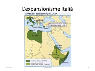 L’expansionisme italià
ELS FEIXISMES 25BUXAWEB
 