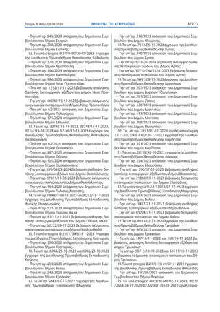 ΕΦΗΜΕΡΙ∆Α TΗΣ ΚΥΒΕΡΝΗΣΕΩΣ 47273
Τεύχος B’4665/09.08.2024
- Την υπ’αρ. 549/2023 απόφαση του Δημοτικού Συμ-
βουλίου του Δήμο...