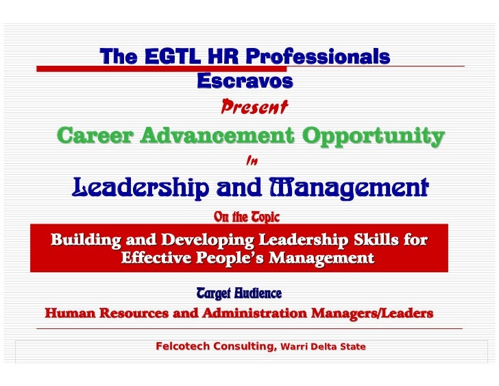 management and leadership presentation