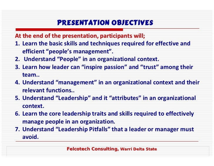 management and leadership presentation