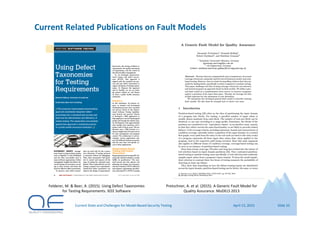 Current State and Challenges for Model-Based Security Testing | PDF