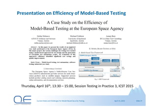 Current State and Challenges for Model-Based Security Testing | PDF