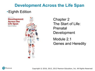 Copyright © 2018, 2015, 2012 Pearson Education, Inc. All Rights Reserved
Development Across the Life Span
•Eighth Edition
Chapter 2
The Start of Life:
Prenatal
Development
Module 2.1
Genes and Heredity
 