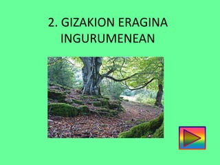 2. GIZAKION ERAGINA
INGURUMENEAN
 