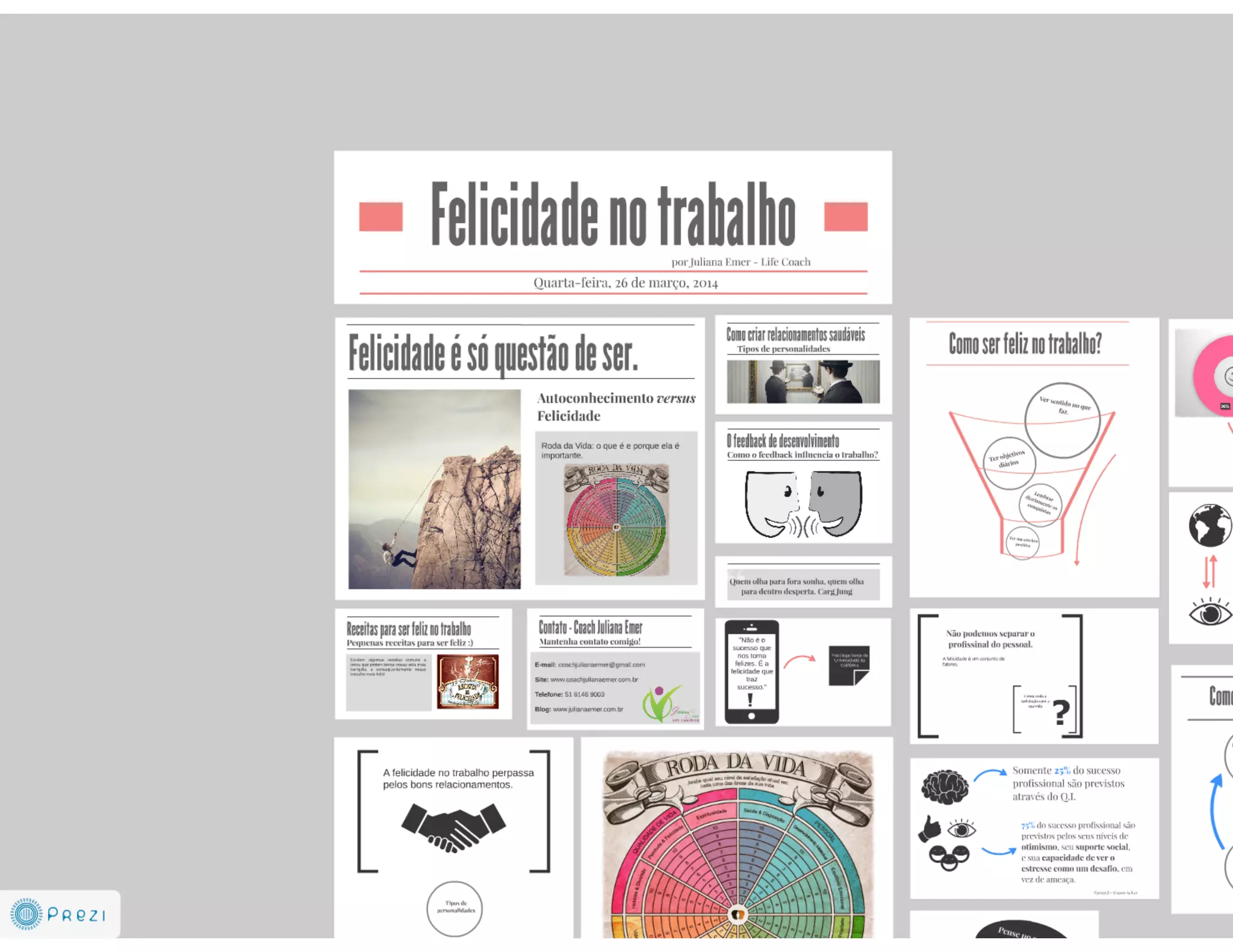 Felicidade no trabalho - Coach Juliana Emer