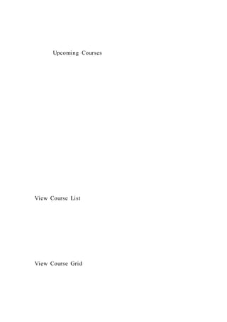 Upcoming Courses
View Course List
View Course Grid
 