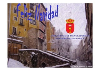 ILTRE. COLEGIO DE PROCURADORES DE
     LOS TRIBUNALES DE CUENCA




                  Calle de los Tintes (Cuenca)
 