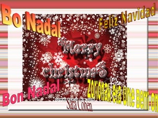 Feliz Navidad Bon Nadal Bo Nadal Zorionak eta Urte Berri On Sara Cohen 