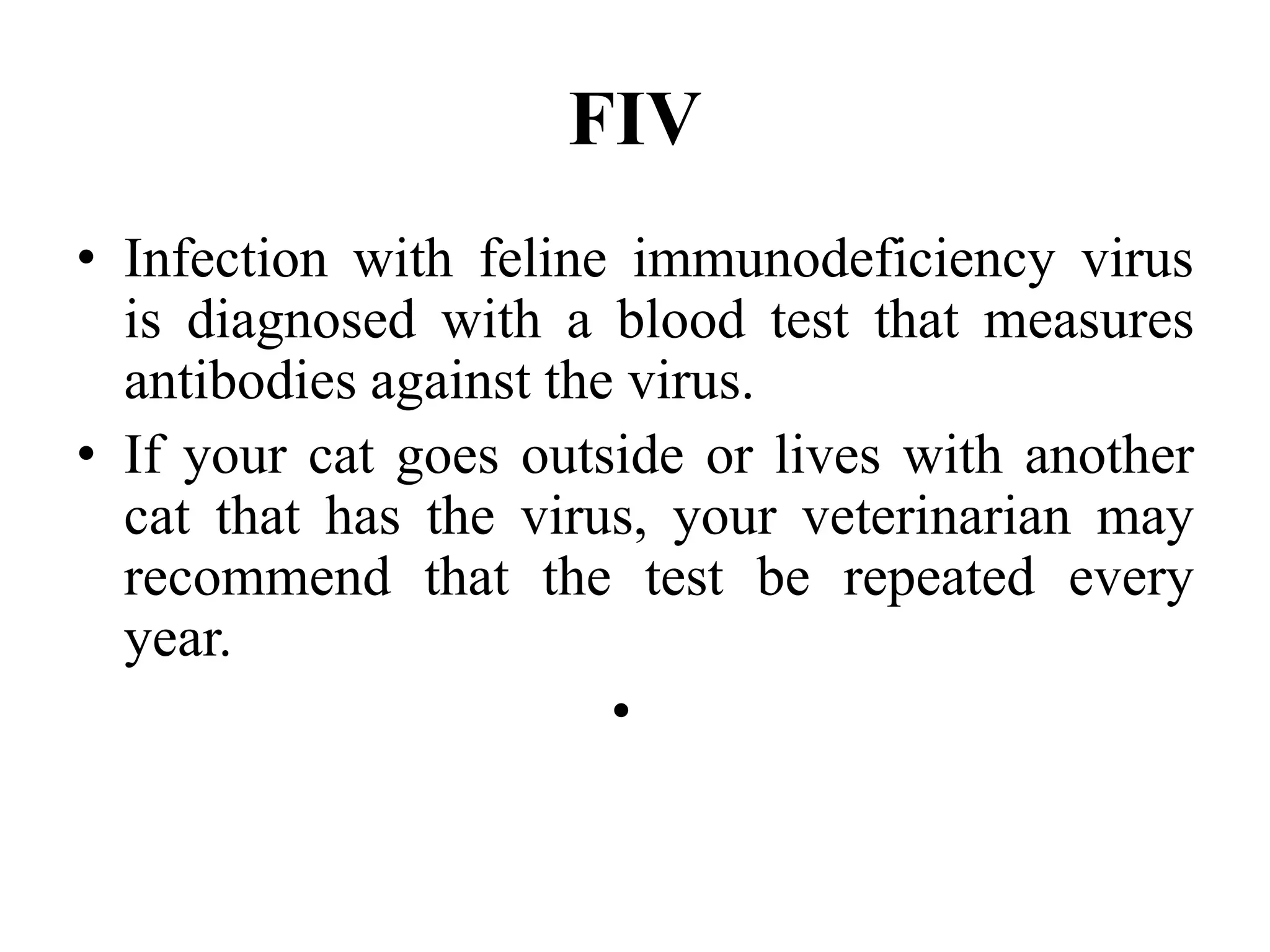 Beautiful view of Cat Immunodeficiency Virus Testing