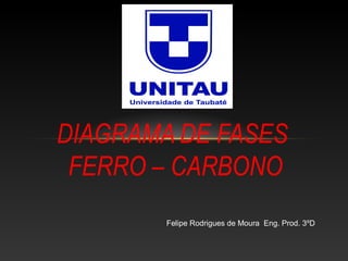 DIAGRAMA DE FASES 
FERRO – CARBONO 
Felipe Rodrigues de Moura Eng. Prod. 3ºD 
 