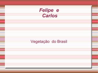 Felipe e
Carlos
Vegetação do Brasil
 