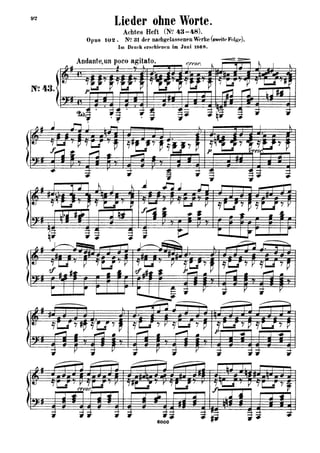 Felix mendelssohn   romances sans paroles - 6 pieces - op. 102