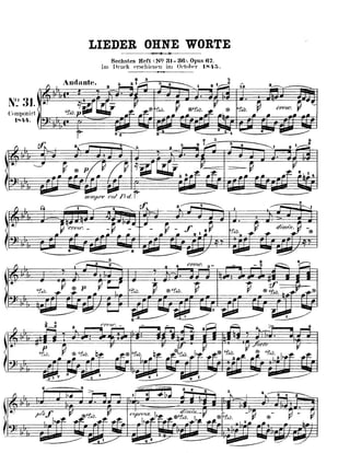Felix mendelssohn   romances sans paroles - 6 pieces - op. 67