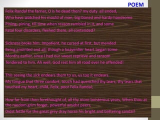 Felix Randal Poem by G.M.Hopkins | PPTX