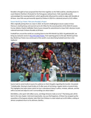 Felix's Al Nassr Move Tied to Soccer World Cup, Ronaldo.docx