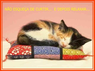 NÃO ESQUEÇA DE CURTIR...  E DEPOIS RELAXAR...   