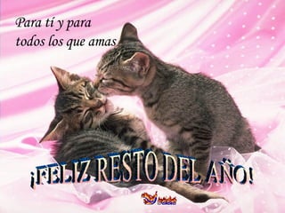 Para tí y para todos los que amas ¡FELIZ RESTO DEL AÑO! 
